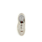 Gucci White Calf Leather Bos Taurus Low Top Sneakers