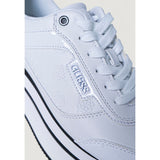 Guess White Polyester Platform Sneakers