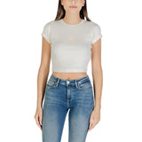Calvin Klein Jeans Cream Cotton T-Shirt