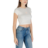 Calvin Klein Jeans Cream Cotton T-Shirt