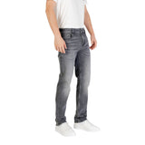 Guess Gray Cotton Relaxed Fit Jeans