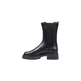 Calvin Klein Jeans Black Leather Ankle Boots