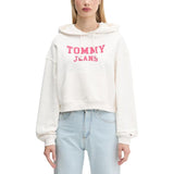 Tommy Hilfiger Jeans Cream Recycled Cotton Hoodie