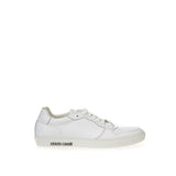 Roberto Cavalli White Leather Low Top Sneakers