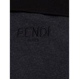 Fendi Black Cotton Polo Shirt