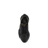 Fendi Black Calf Leather Bos Taurus Athletic Sneakers