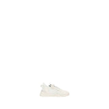 Fendi White Calf Leather Bos Taurus Athletic Sneakers
