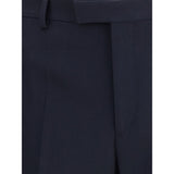 Valentino Blue Fleece Wool Dress Pants