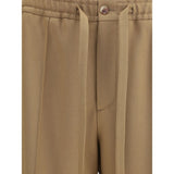 Valentino Brown Polyester Casual Pants
