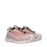 Moncler Pink Leather Athletic Sneakers