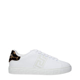 Versace White Leather Low Top Sneakers