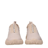 Miu Miu Beige Fabric Sneakers