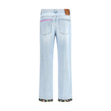 Valentino Blue Cotton Straight-Leg Jeans