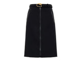 Gucci Black Wool Midi Skirt