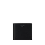 Saint Laurent Black Calf Leather Bos Taurus Wallet