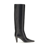 Saint Laurent Black Leather High Heel Boots