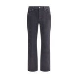 Saint Laurent Black Cotton Straight-Leg Jeans