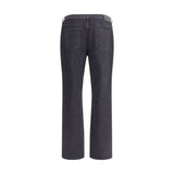 Saint Laurent Black Cotton Straight-Leg Jeans