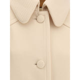 Valentino Beige Fleece Wool Coat