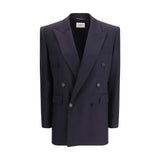 Saint Laurent Blue Wool Coat