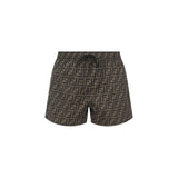 Fendi Brown Polyester Swim Shorts