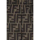 Fendi Brown Polyester Swim Shorts