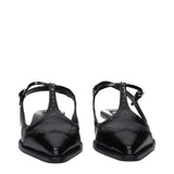 Miu Miu Black Leather Mid Heel Pumps