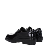 Prada Black Leather Slip-On Loafers