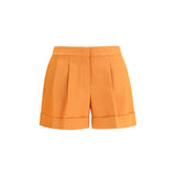 Fendi Orange Fleece Wool Bermuda Shorts