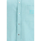 Fendi Blue Cotton Dress Shirt