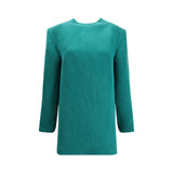 Saint Laurent Bicolor Silk Casual Dress