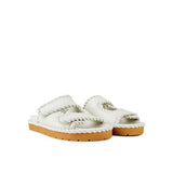 Bottega Veneta White Lamb Leather Sandals