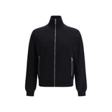Prada Black Fleece Wool Shell Jacket