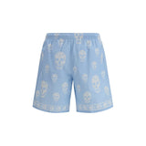 Alexander McQueen Blue Polyamide Bermuda Shorts