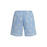 Alexander McQueen Blue Polyamide Bermuda Shorts