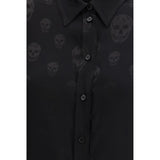 Alexander McQueen Black Viscose Pattern Shirt