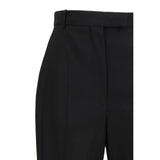 Alexander McQueen Black Cotton Dress Pants