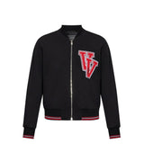 Versace Black Virgin Wool Bomber