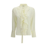 Alexander McQueen Bicolor Silk Blouse