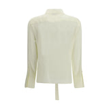 Alexander McQueen Bicolor Silk Blouse