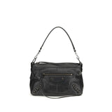 Balenciaga Black Lamb Ovis Aries Aries Shoulder Bag