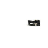 Alexander McQueen Black Calf Leather Bos Taurus Bracelet