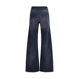 Balenciaga Blue Cotton Flared Jeans