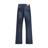 Balenciaga Blue Cotton Relaxed Fit Jeans