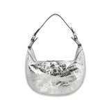 Versace Silver Lamb Leather Shoulder Bag