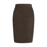 Saint Laurent Brown Denim Skirt