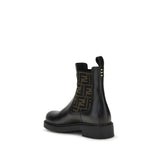 Fendi Black Calf Leather Bos Taurus Ankle Boots