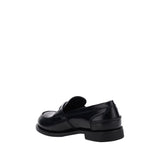 Miu Miu Black Calf Leather Bos Taurus Slip-On Loafers