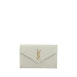 Saint Laurent White Calf Leather Bos Taurus Shoulder Bag