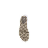 Gucci Beige Cotton Sandals